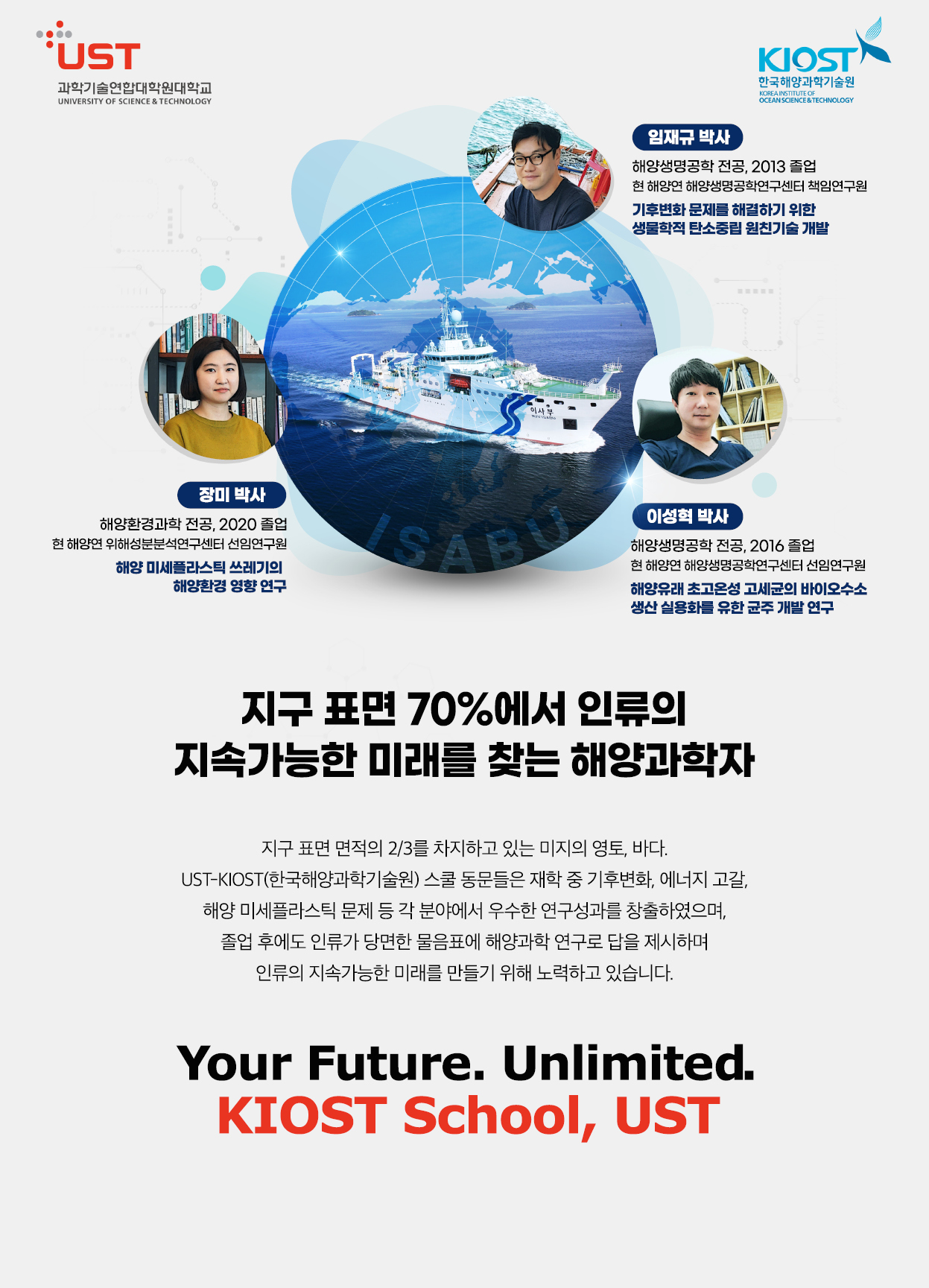 KIOST 한국해양과학기술원 캠퍼스 포스터로 자세한내용은 하단에 위치해있습니다.